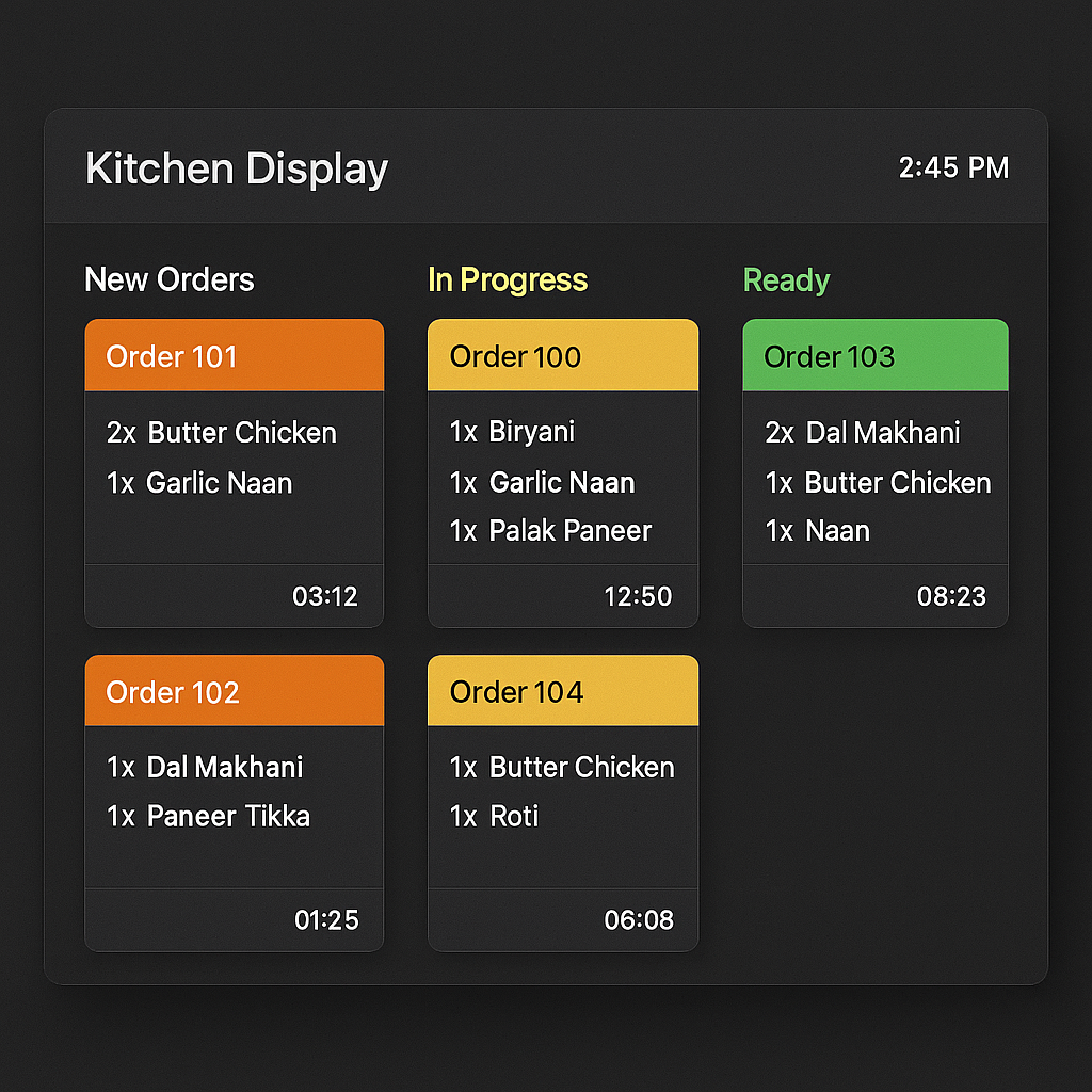 Kitchen Display System Screenshot